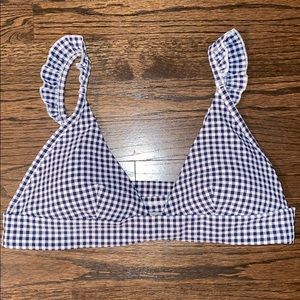 Aerie Bikini Top Plaid NWOT